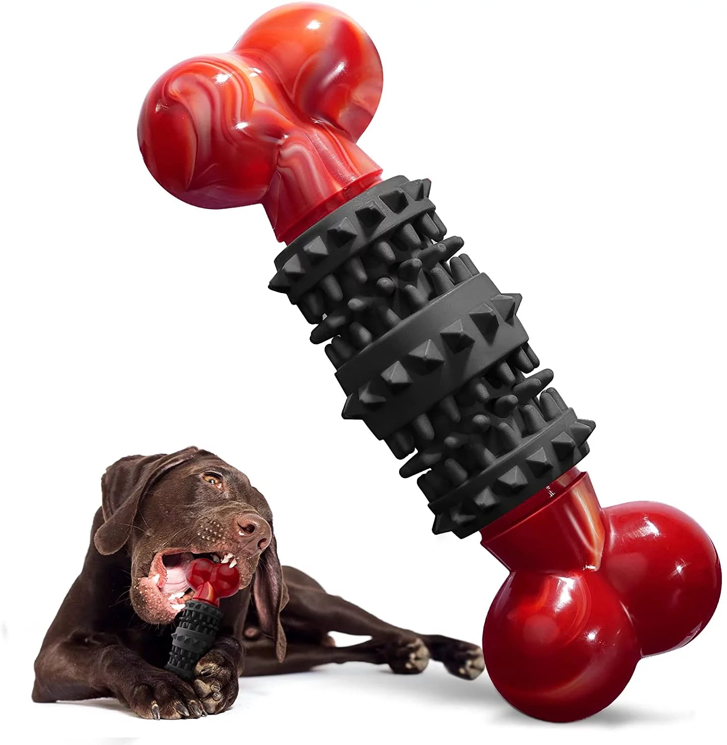  Indestructible Dog Bone Toy – Interactive Chew Toy for Aggressive Chewers & Large Dogs"