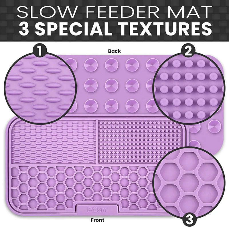 Silicone Slow Feeding Mat for Cats and Dogs – Pet Placemat & Lick Pad for Controlled Eating