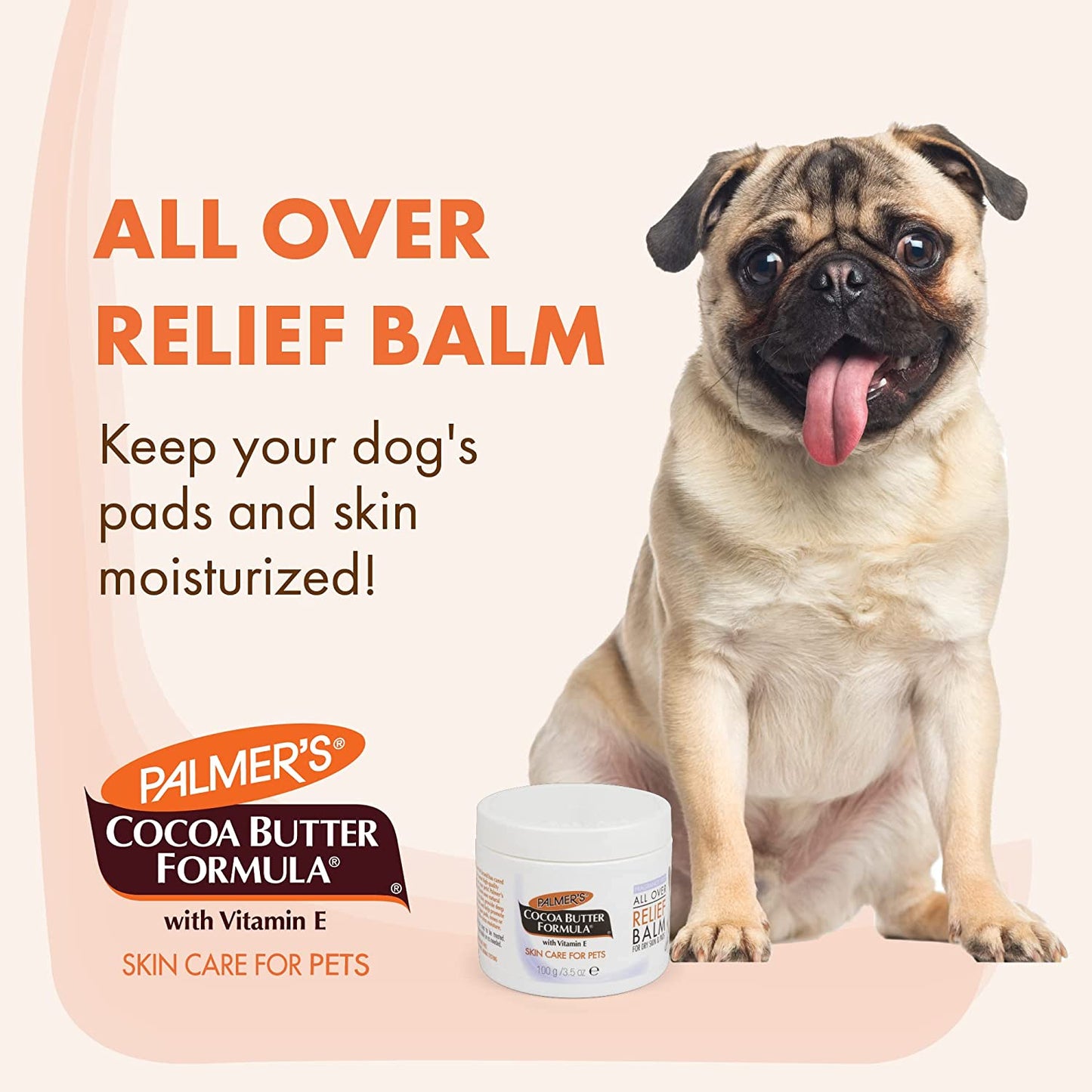  Cocoa Butter Fragrance-Free Relief Balm for Dogs – Skin Soother & Paw Balm for Dry Skin & Pads with Vitamin E 