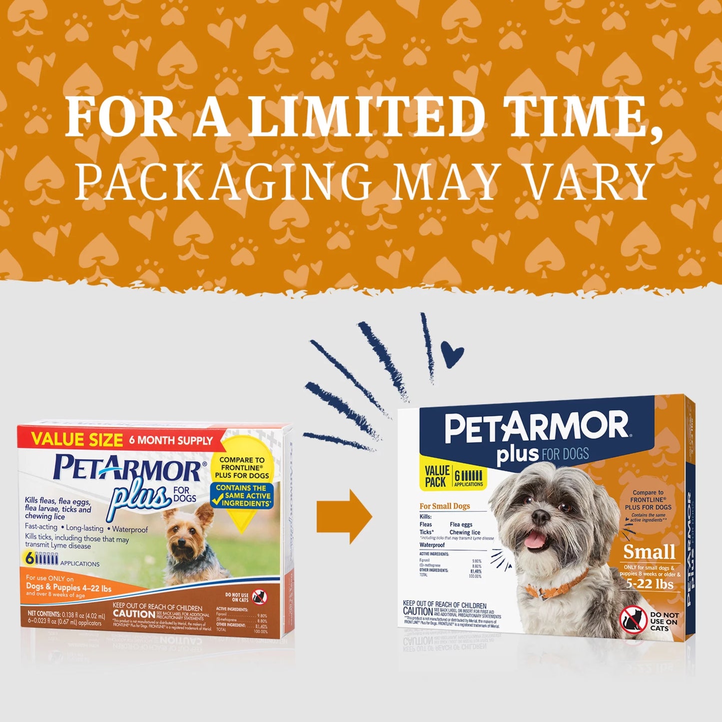 Flea & Tick Prevention for Small Dogs 5-22 Lbs, 6-Month Supply