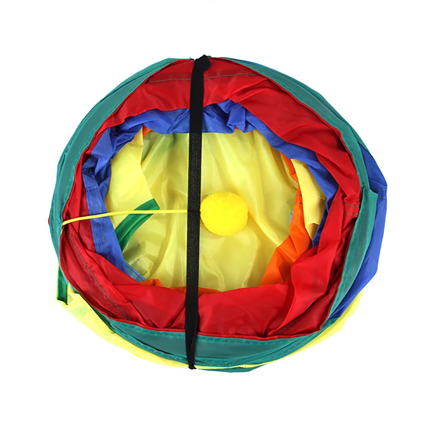 "Interactive Rainbow Cat Tunnel: Foldable 3-Way Adventure for Indoor Cats