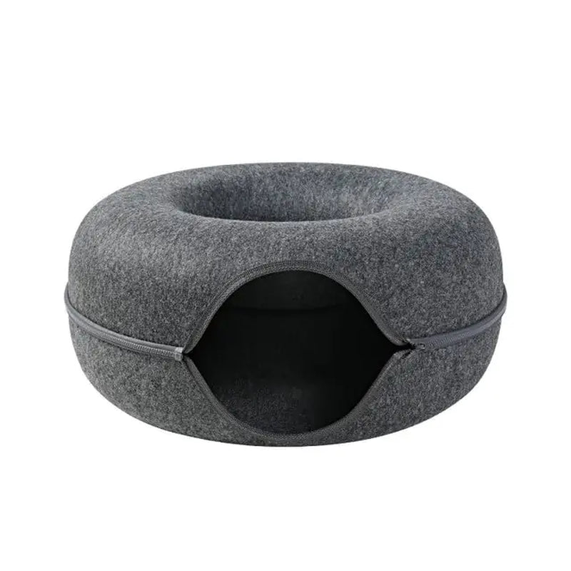 Luxury Wool Felt Cat Bed Tunnel – The Ultimate Interactive Pet Playground