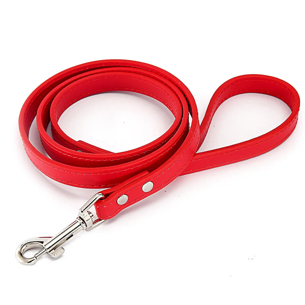 Leather Dog Leash Pet Dogs Leashes 6 Colors Solid Dog Training Leashes for Large Medium Small Dogs Lead Rope Puppy Dog Supplies