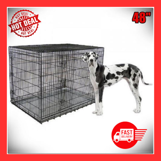 Big XXL Large Dog Crate Kennel Extra Huge Folding Pet Wire Cage Giant Breed Size