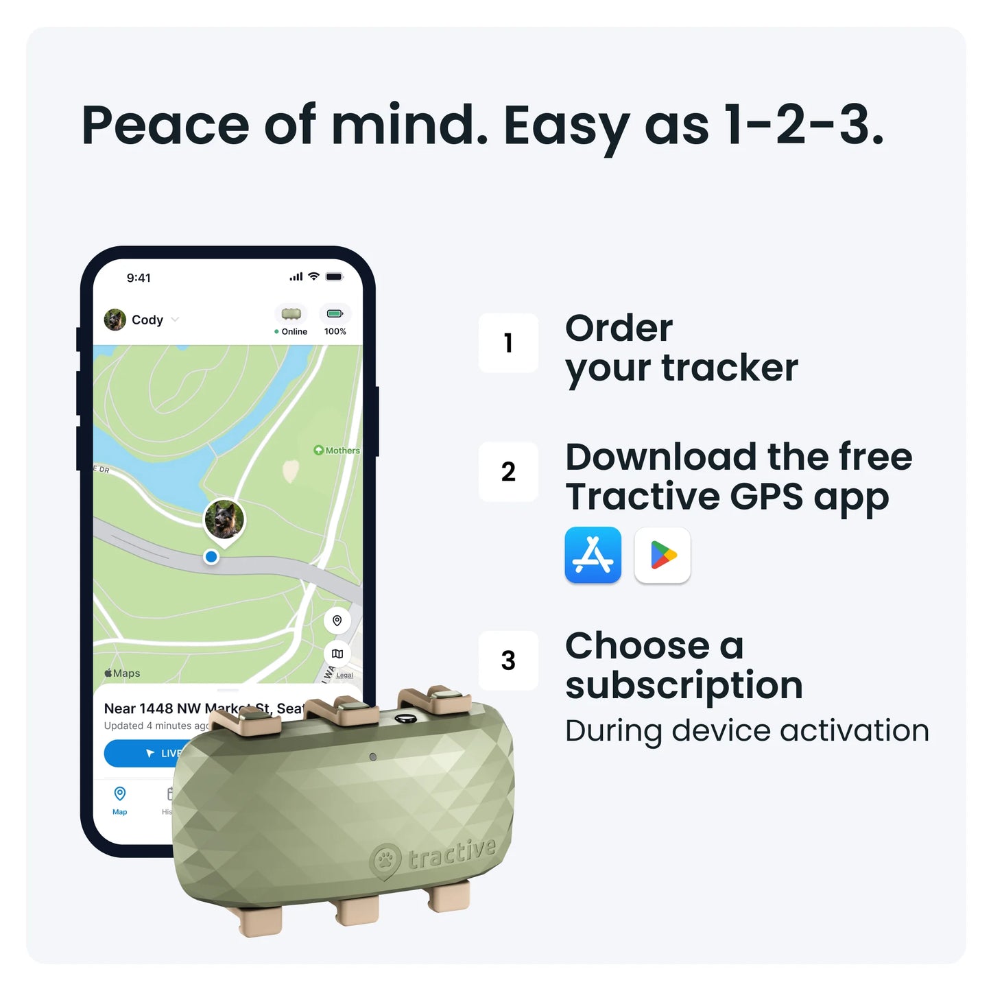 Stay Connected: XL Dog GPS Tracker with Activity Monitoring in Green