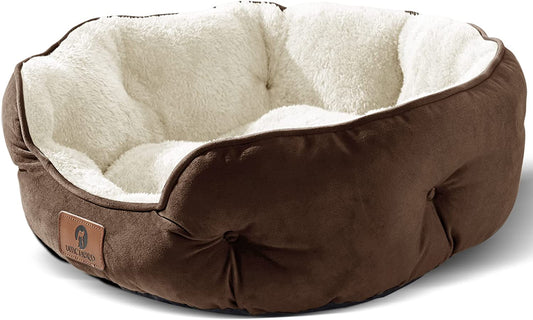 00-Inch Small Bed – Extra Soft Pet Bed for Small Dogs and Indoor Cats, Machine Washable with Anti-Slip Oxford Bottom