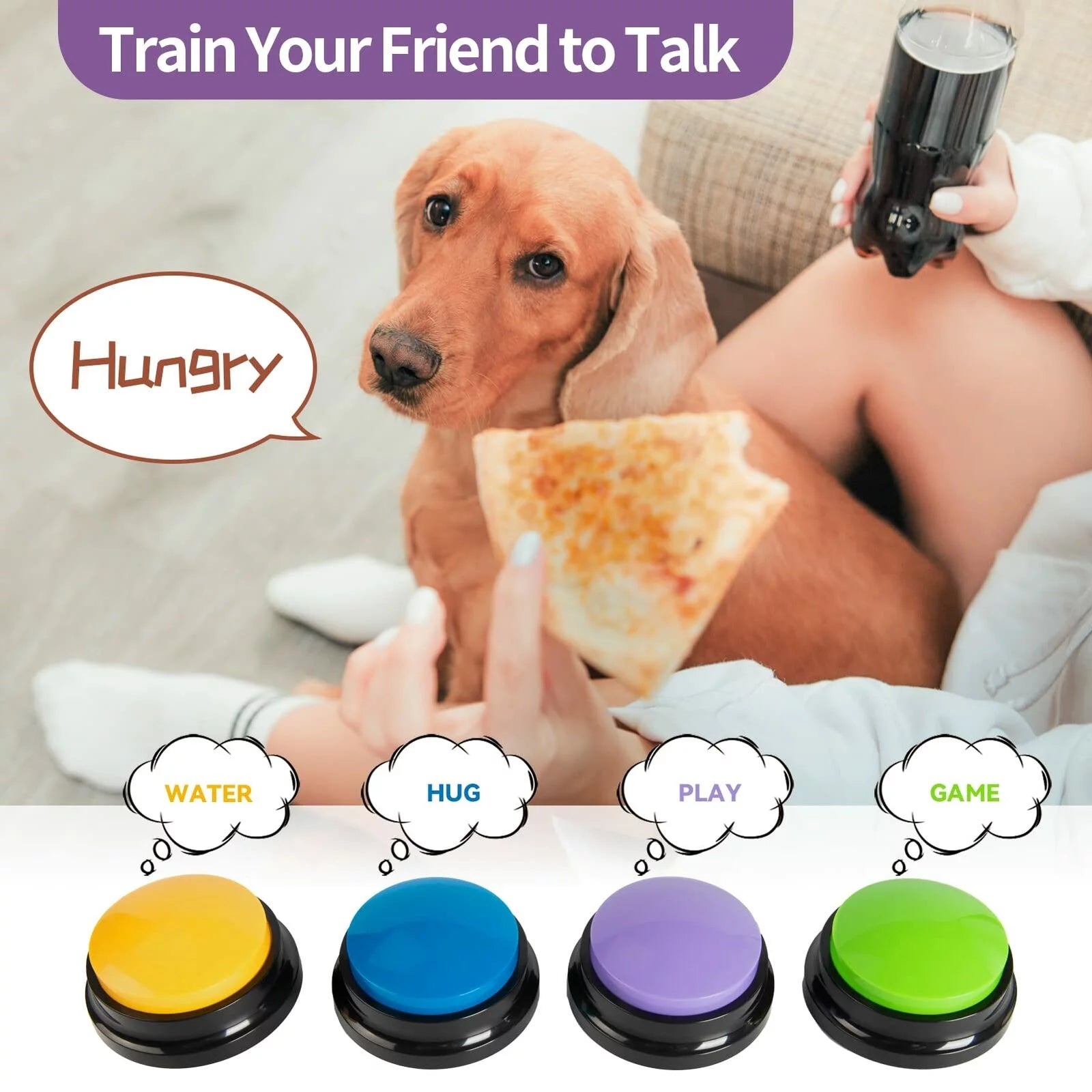 Recordable Pet Talking Button – Interactive Communication Toy for Dogs & Cats (1PC)