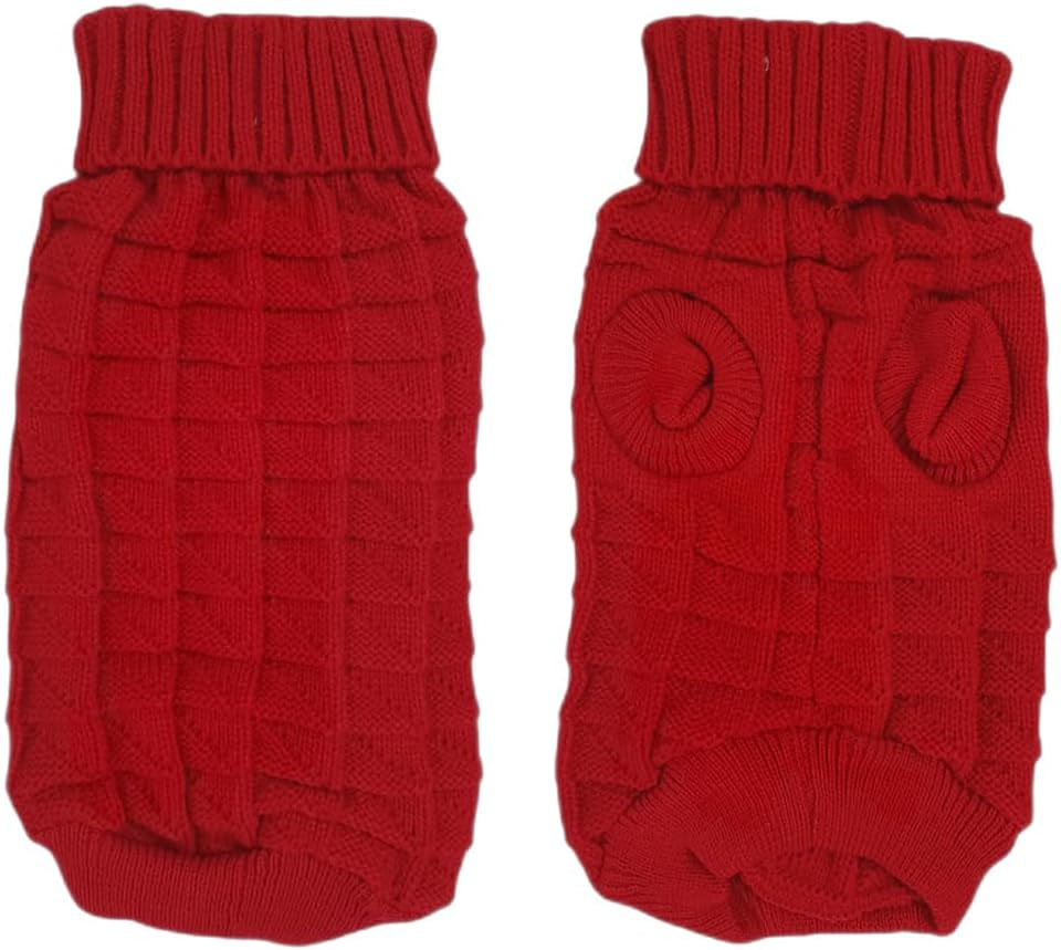 Cozy Turtleneck Cat Sweaters – Perfect Fit for Cats and Kittens (Red, S)