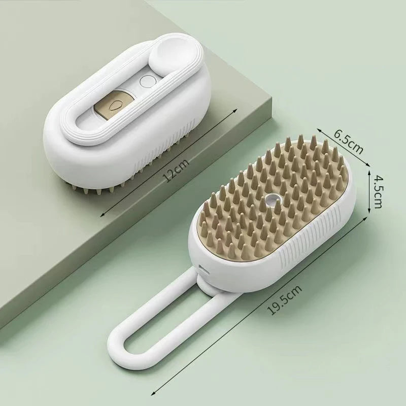 3-in-1 Cat Steam Brush & Dog Grooming Comb