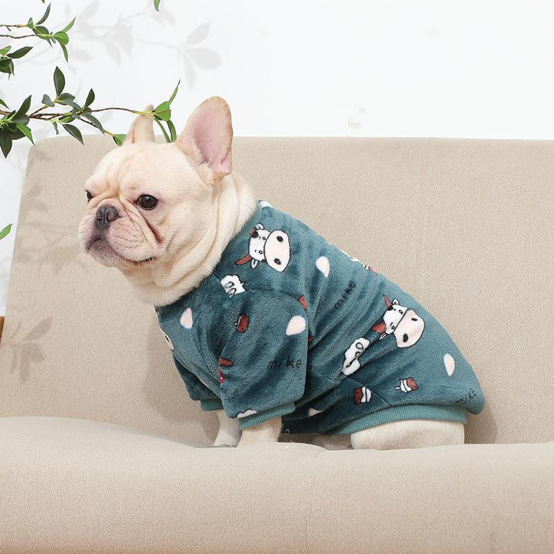 French Plush Pajamas for Fashionable Pets: Cozy Chic for Your Furry Friends!