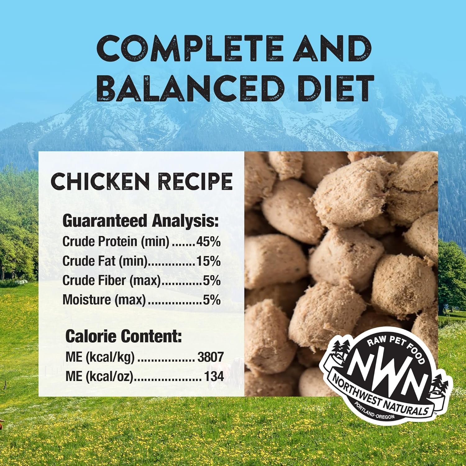 Freeze-Dried Chicken Cat Food - Bite-Sized Nibbles - Healthy, Limited Ingredients, Human Grade Pet Food, All Natural - 11 Oz