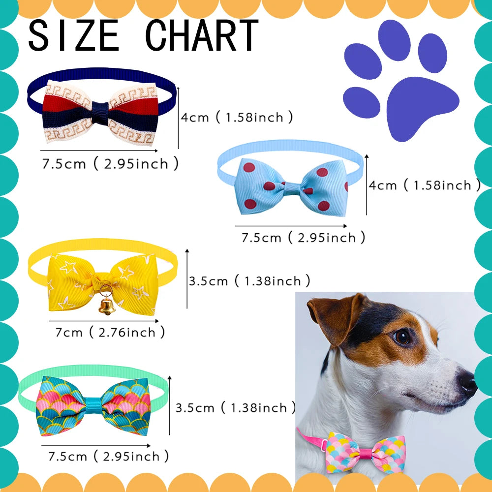 20-Piece Dog Bow Tie Set – Stylish Bulk Pet Fashion Accessories for Small Dogs & Cats