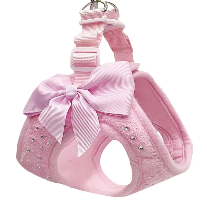 Small Diamond Decoration Dog Chest Harness: Style Meets Comfort!