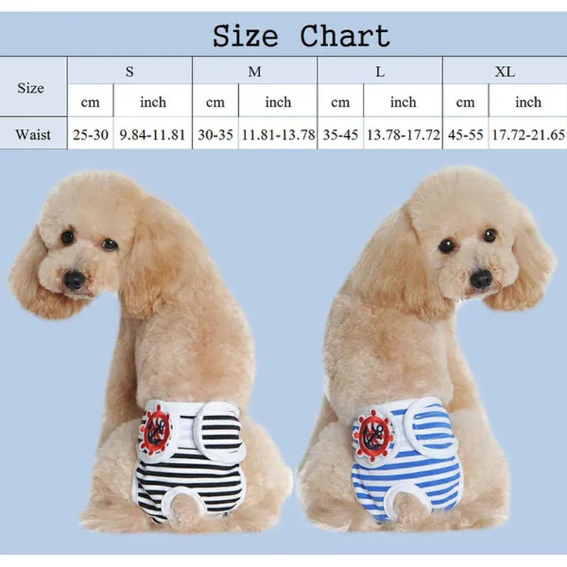 Cute Cotton Pet Sanitary Pants – Comfortable & Stylish Diapers for Dogs