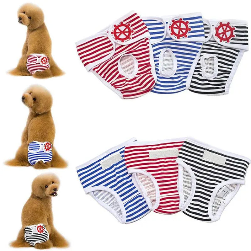 Cute Cotton Pet Sanitary Pants – Comfortable & Stylish Diapers for Dogs