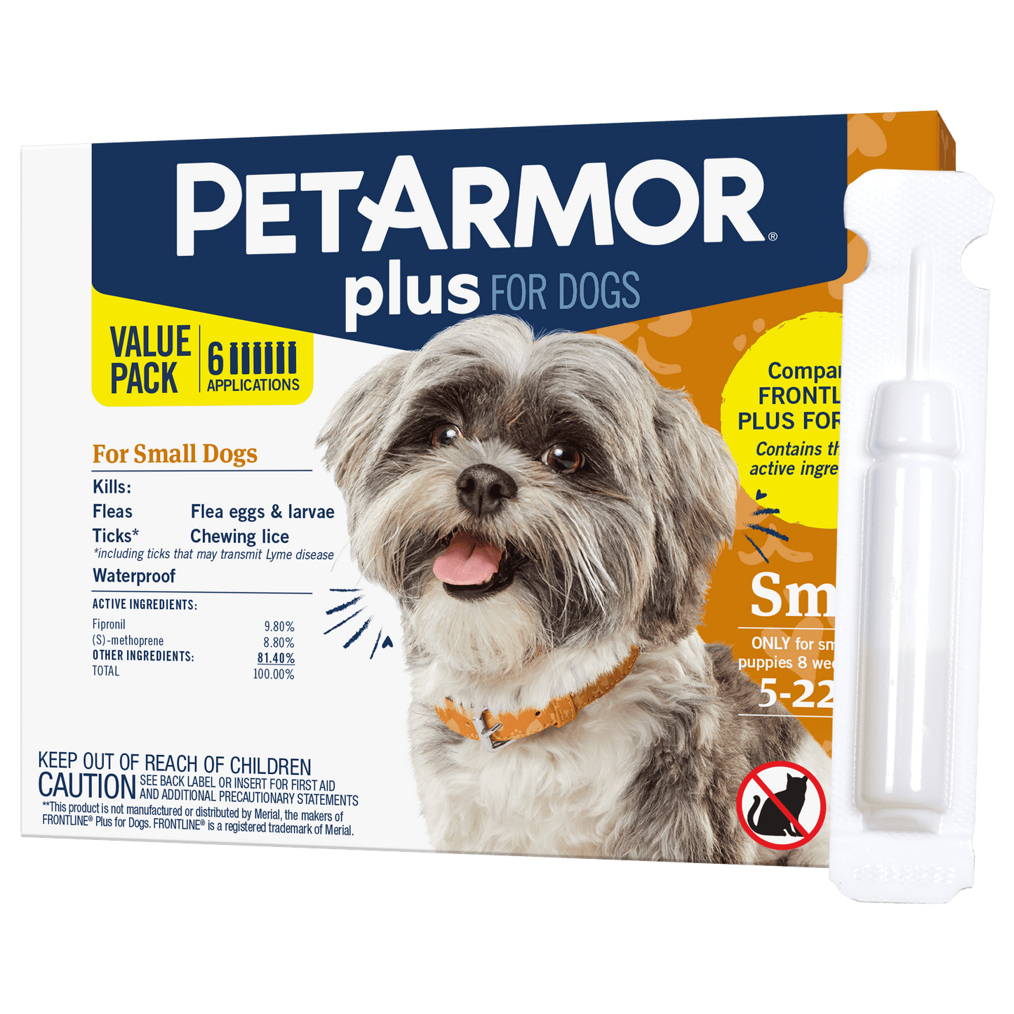 Flea & Tick Prevention for Small Dogs 5-22 Lbs, 6-Month Supply