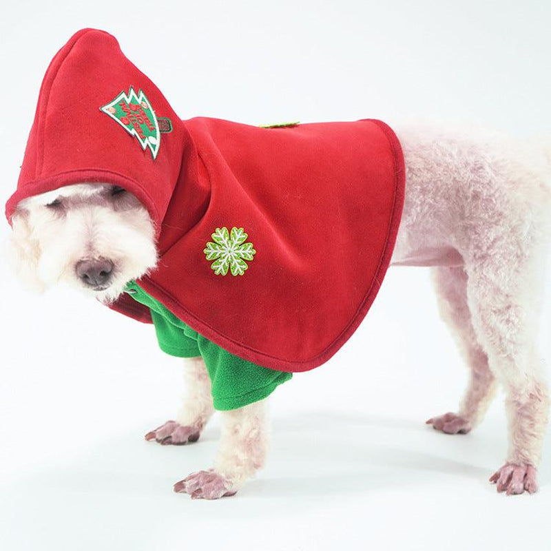 Festive Embroidered Christmas Cloak for Pets