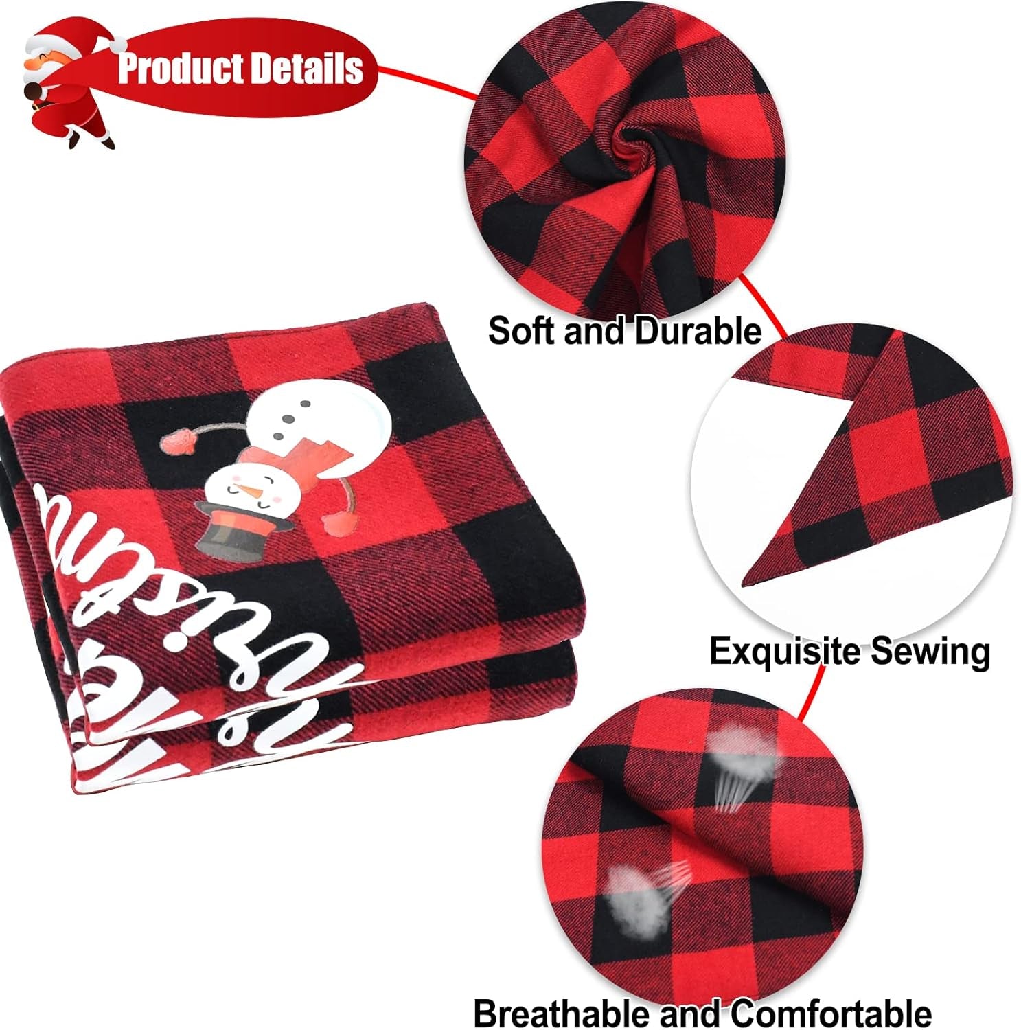 2 Pack Christmas Dog Bandana