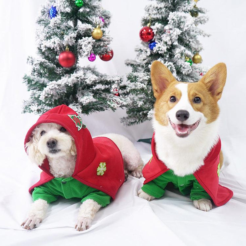 Festive Embroidered Christmas Cloak for Pets