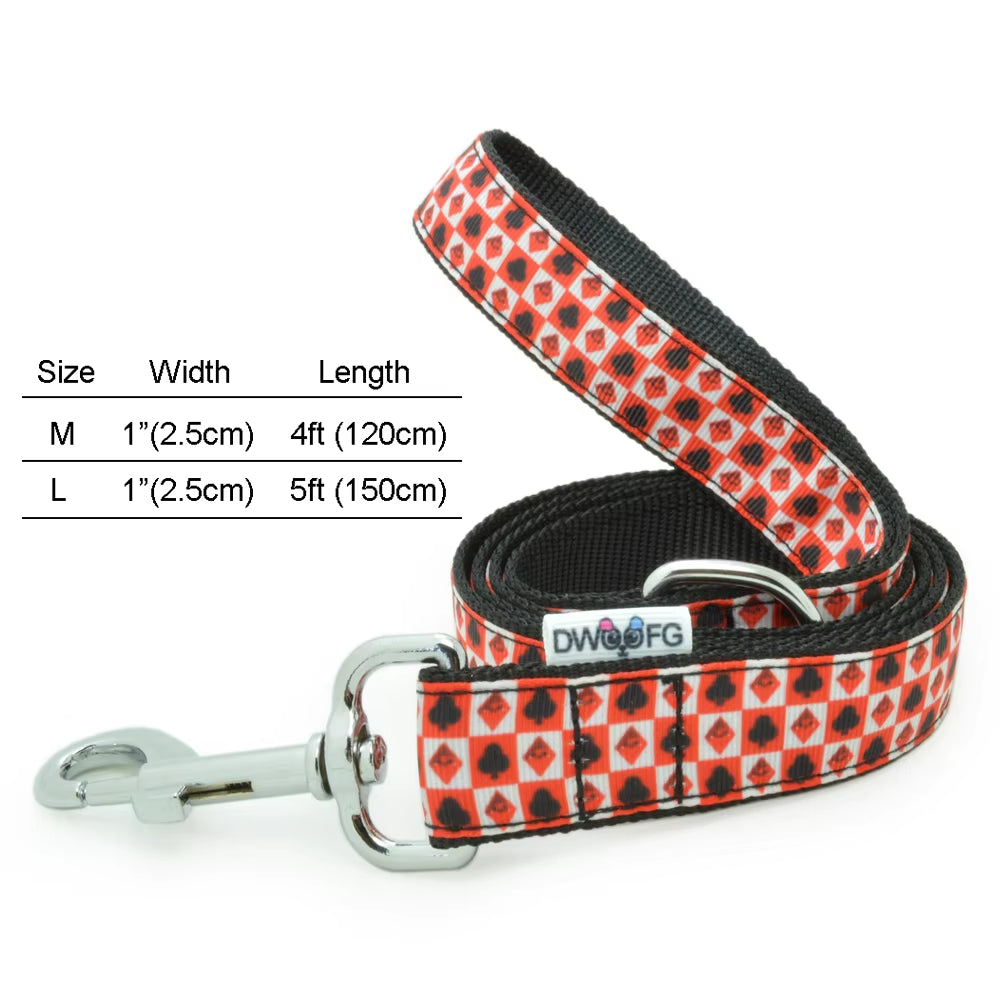 4FT/5FT Strong & Durable Plaid Dog Leash – 1'' Wide Leash for Medium & Large Dogs, Perfect for Training