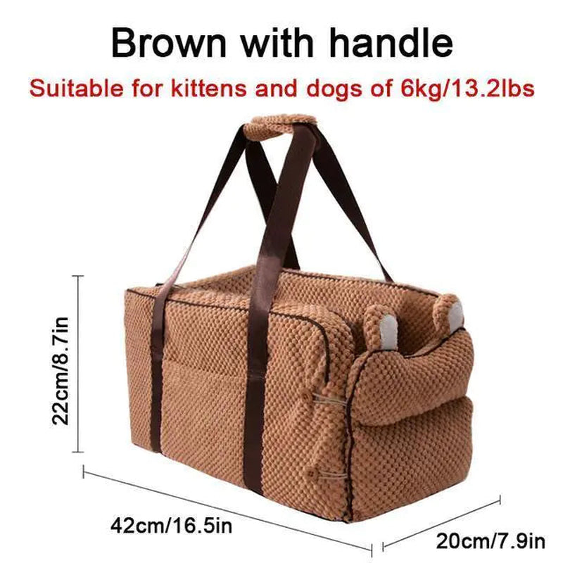 Pet Safety Seat for Small Dogs & Cats – Travel Safe and Snug!