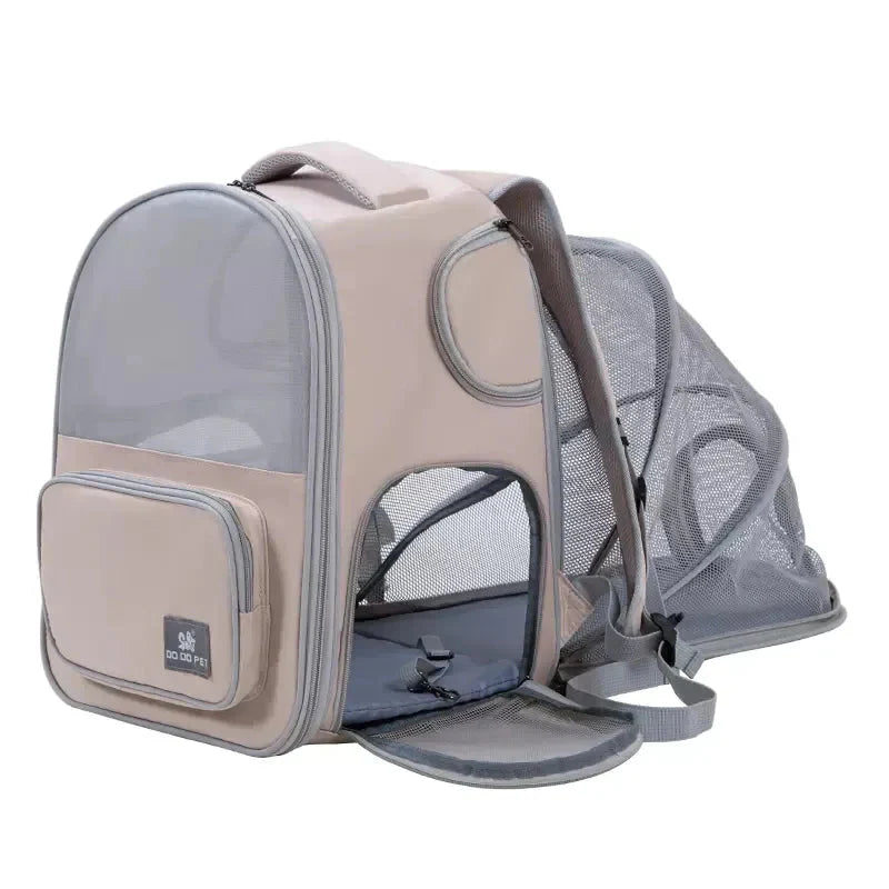 Ultimate Cat Adventure: Expandable Tent Backpack for On-the-Go Comfort!