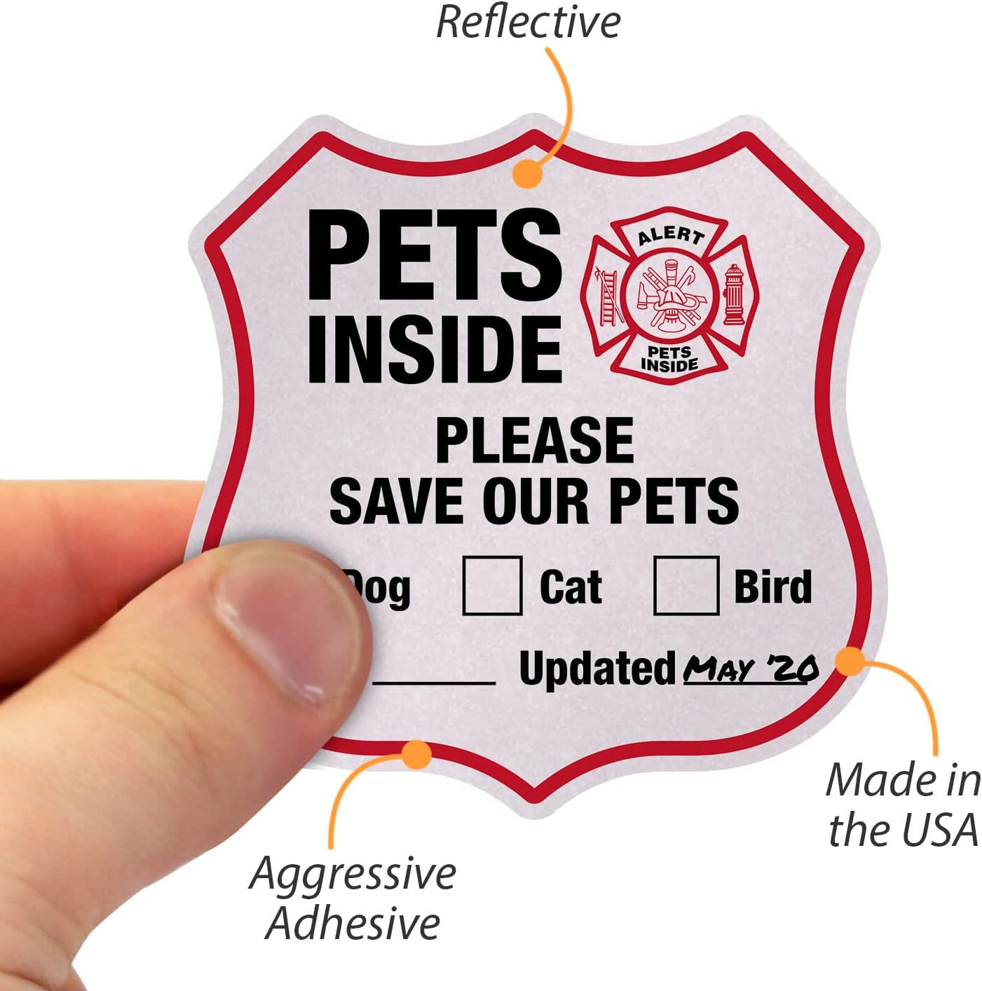 “Please Save Our Pets” Decal Set: Ensure Their Safety!