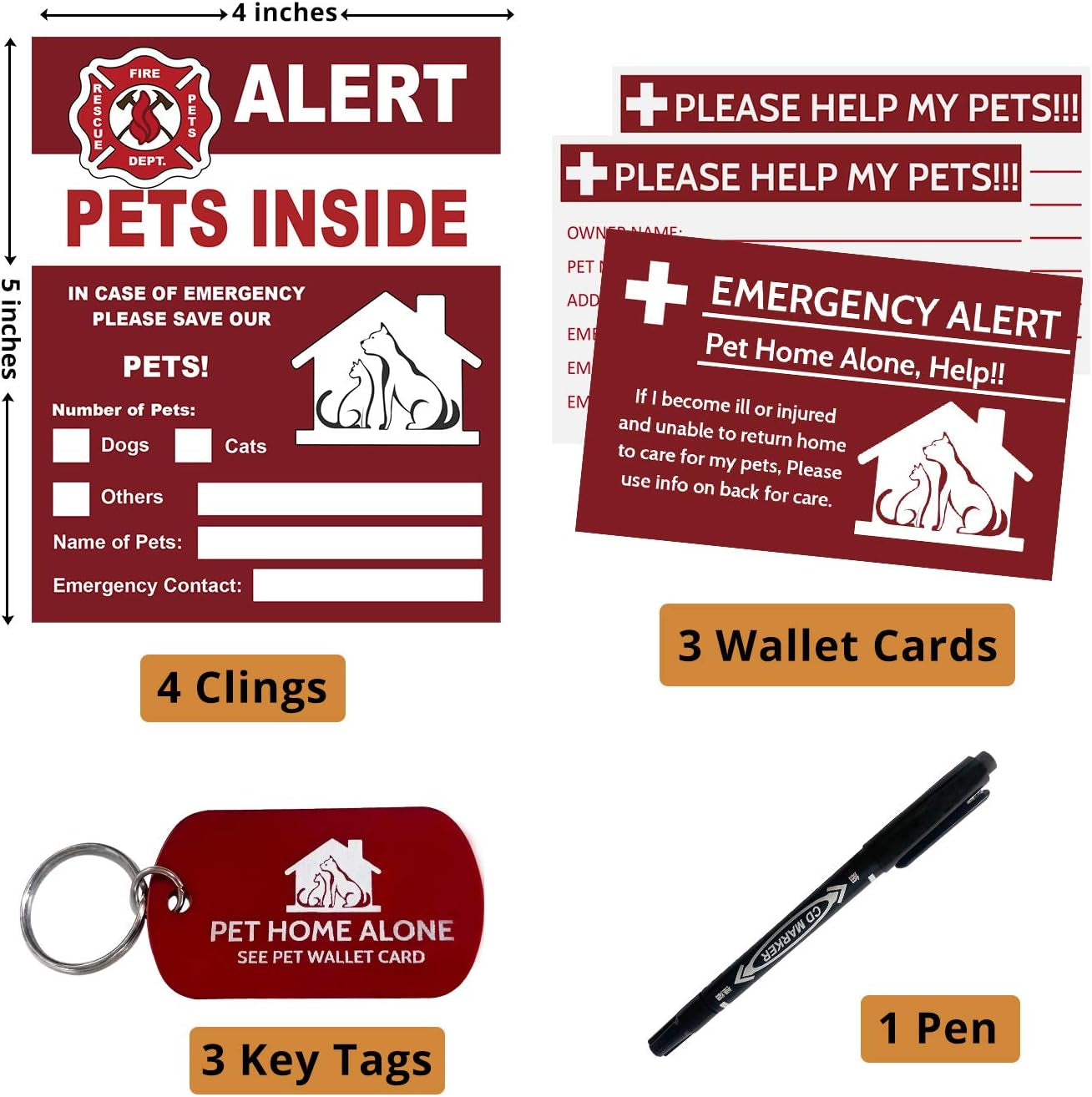 FLO PET Pets Alert Sticker: Ensure Your Pets' Safety!