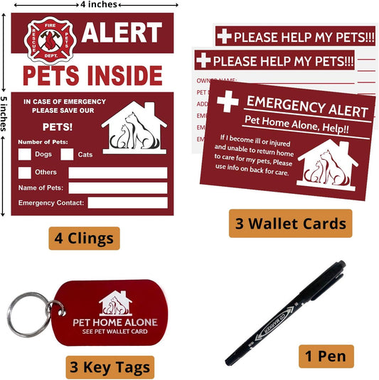 FLO PET Pets Alert Sticker: Ensure Your Pets' Safety!