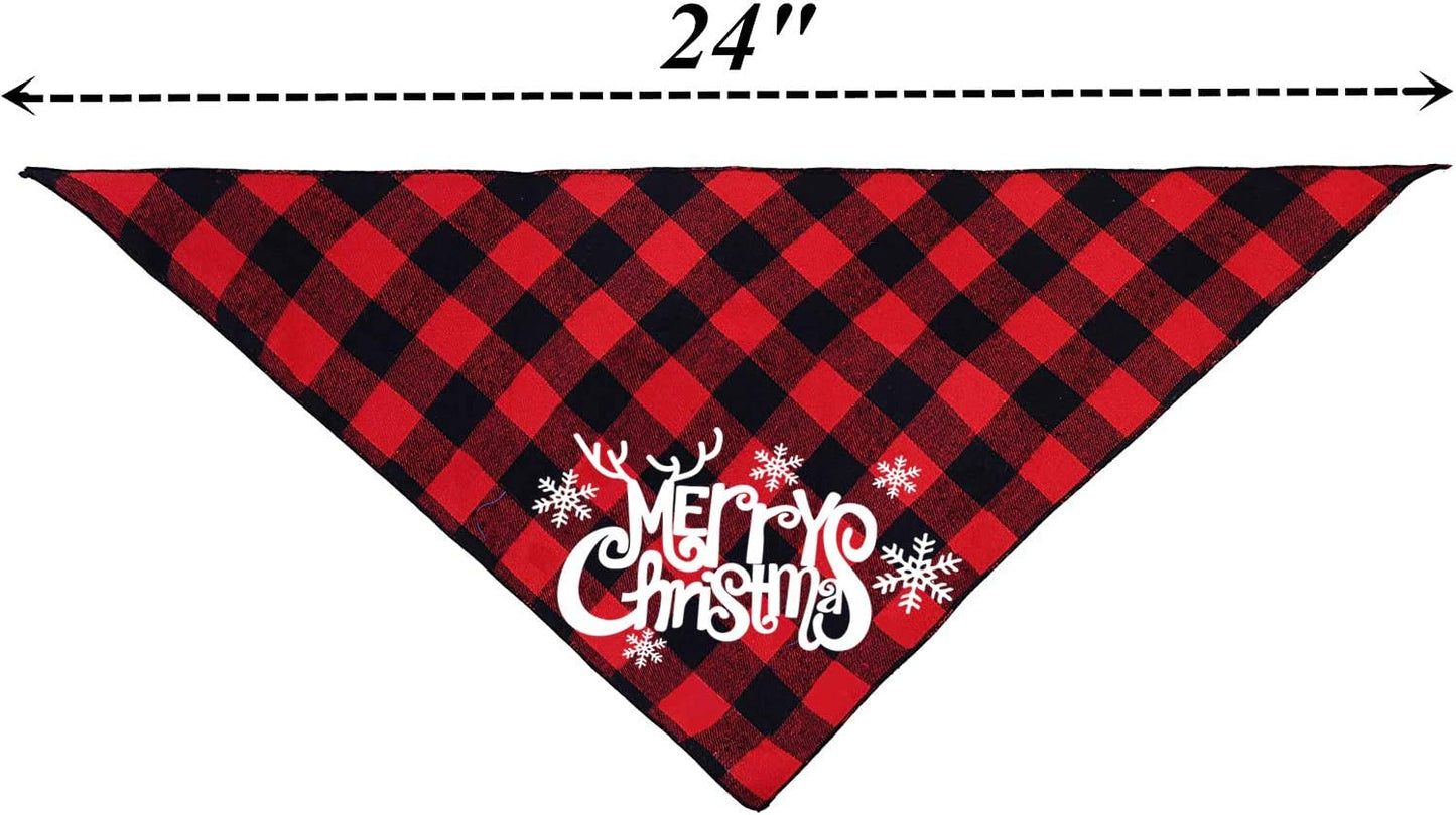 Dog Christmas Bandana: Classic Buffalo Plaid for Festive Furry Friends!