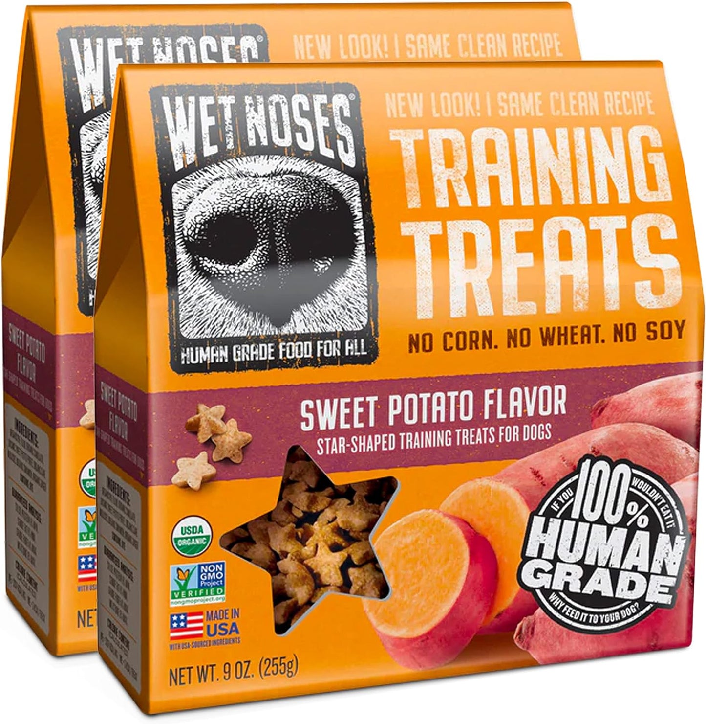 Little Stars Dog Training Treats – for All Pet Sizes, Breeds – All-Natural Puppy Treat – 100% Human-Grade – Delicious Snacks to Train Dogs, Puppies – Sweet Potato, 9 Oz. (2-Pack)