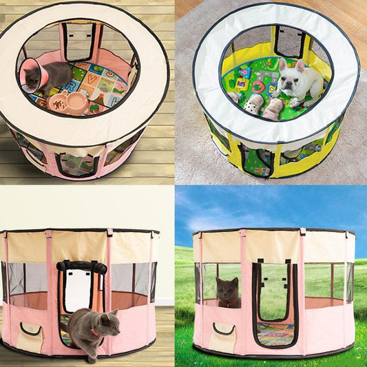 Portable Pet Haven: Versatile Oxford Cloth Crate for Pets