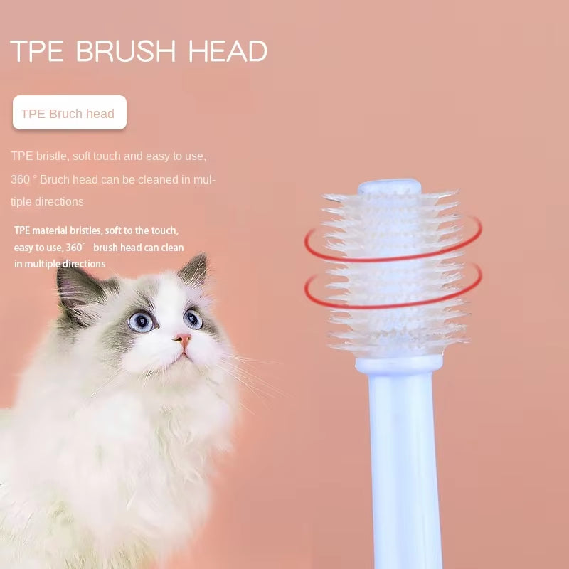 360° Pet Cat Toothbrush – Ultimate Care for Teeth & Skin!