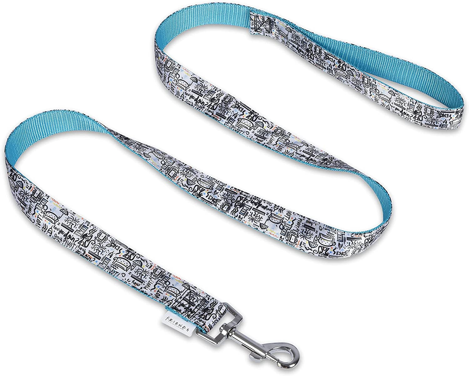 City Doodle 4 Ft Dog Leash – Cute & Durable Blue Leash, Easily Attaches to Any Collar or Harness. Perfect for All Dogs!