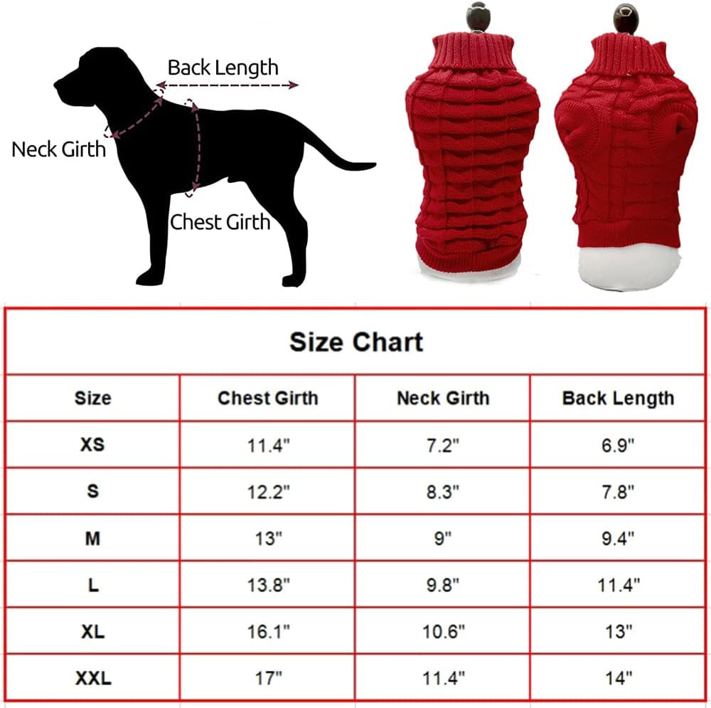 Cozy Turtleneck Cat Sweaters – Perfect Fit for Cats and Kittens (Red, S)