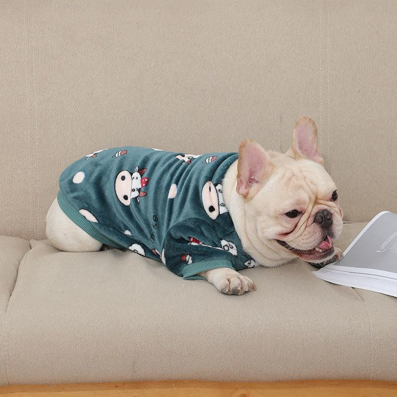 French Plush Pajamas for Fashionable Pets: Cozy Chic for Your Furry Friends!