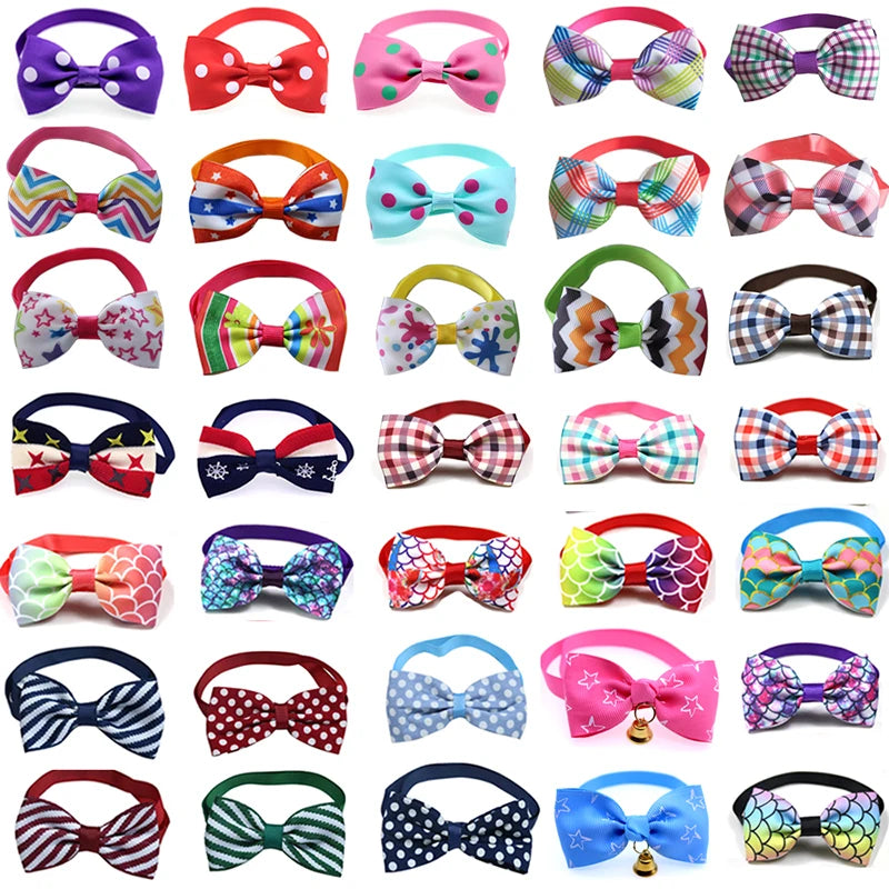 20-Piece Dog Bow Tie Set – Stylish Bulk Pet Fashion Accessories for Small Dogs & Cats