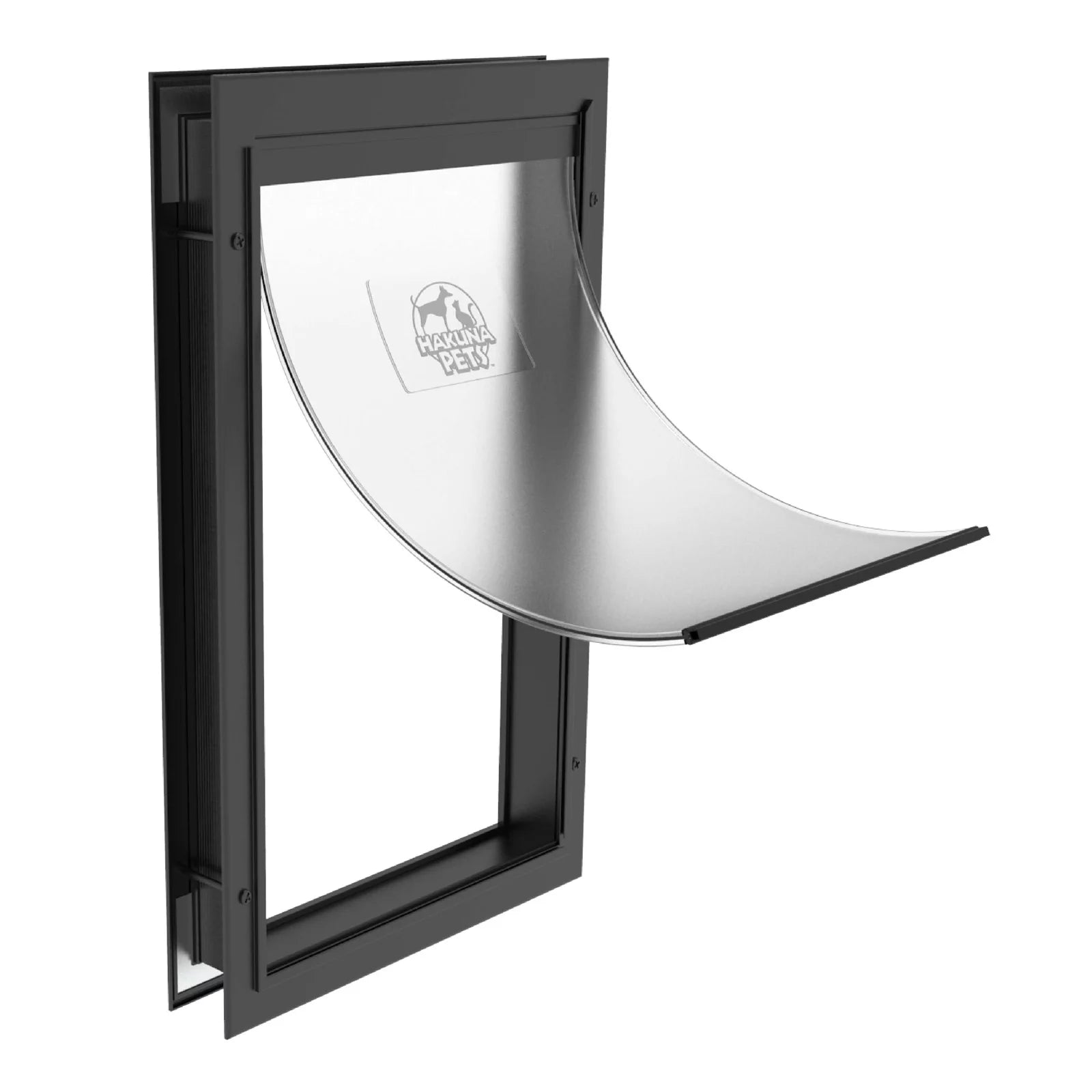 Black Deluxe Aluminum Extra Large Pet Door: Freedom and Convenience for Your Pets!