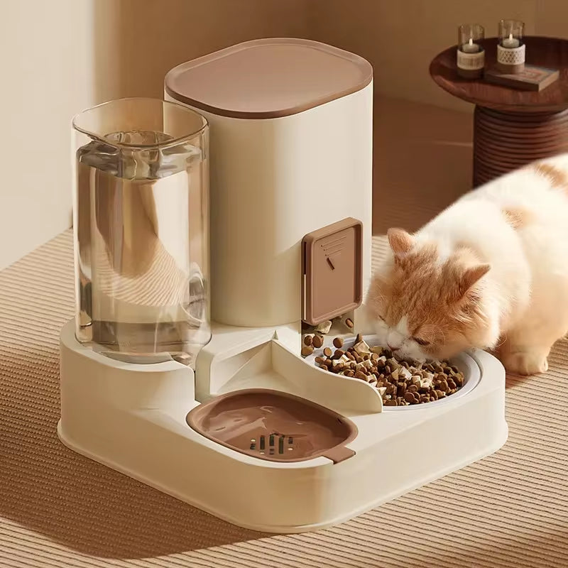 Automatic All-in-One Pet Feeder and Water Dispenser – Large-Capacity Food and Water Feeding Machine"