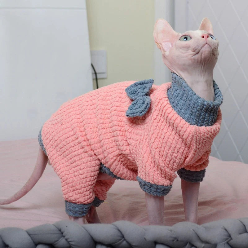 Winter Warm Soft Apparel  for Cats - Cozy Pullover Pajamas for Kittens and Cats 