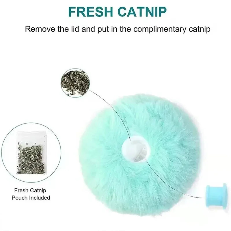 Interactive Plush Ball for Cats: Electric Toy with Sounds for Playful Kittens