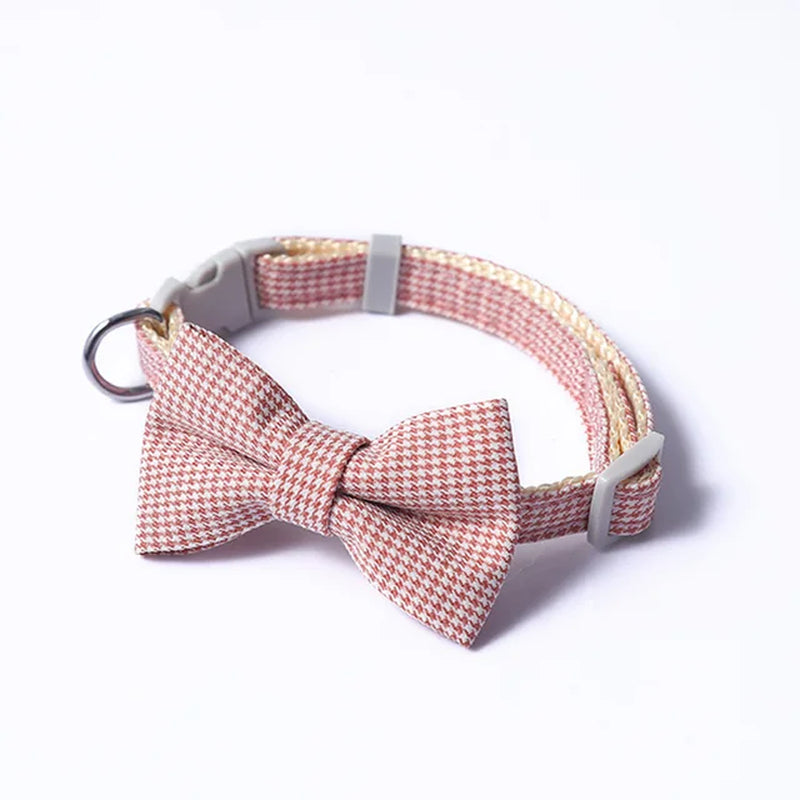 Plaid Print Bow Tie Collar: Style Meets Sophistication for Your Pet