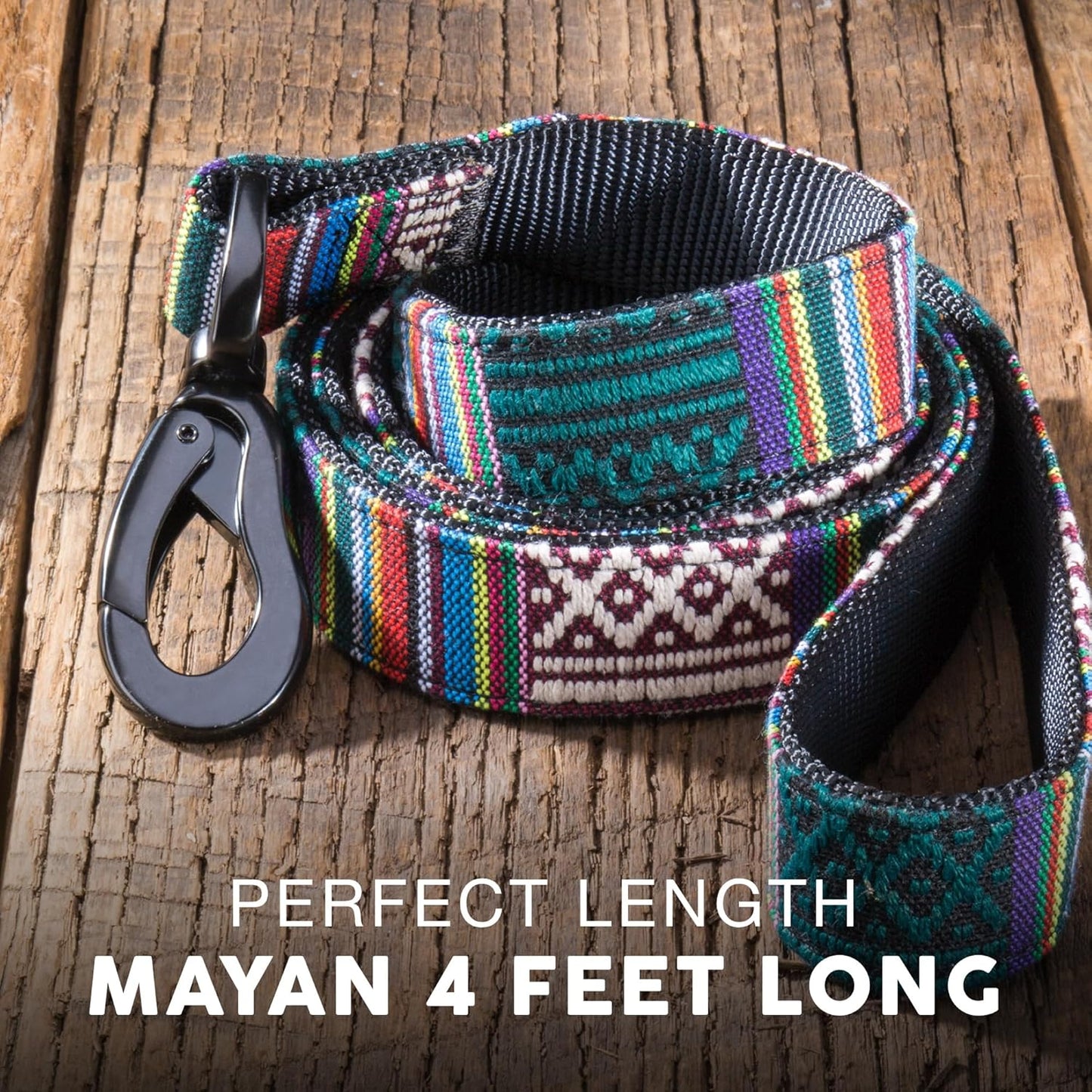 Embark Urban Dog Leashes – Colorful & Strong Nylon Leashes for Small, Medium, and Large Dogs (Mayan Design, 4 ft)