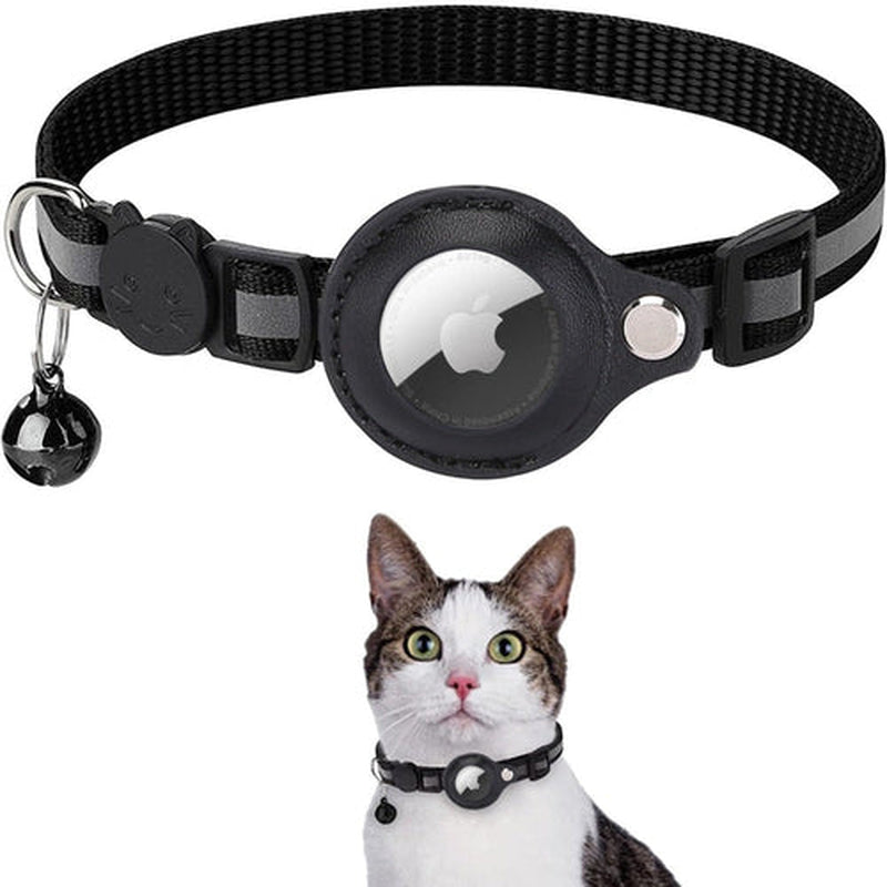 Shine Bright: Customizable Reflective Air Tag Collars for Cats