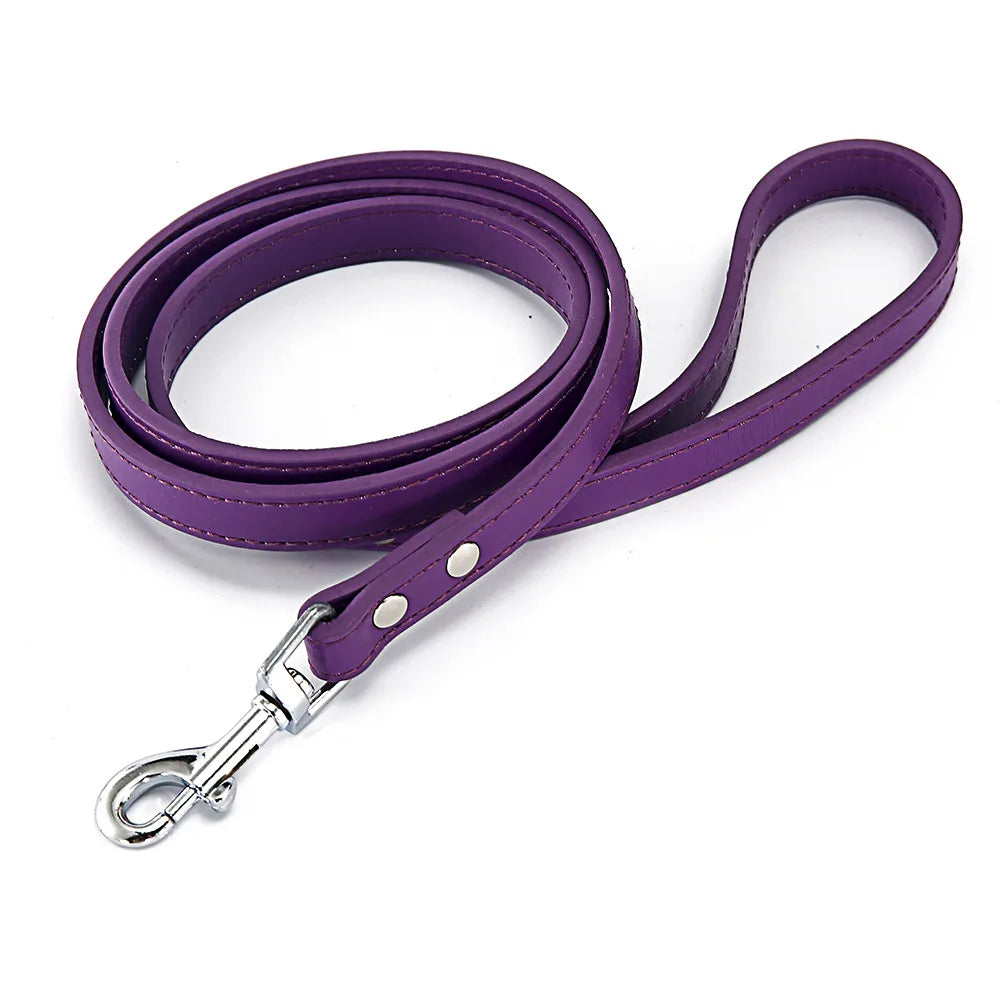 Leather Dog Leash Pet Dogs Leashes 6 Colors Solid Dog Training Leashes for Large Medium Small Dogs Lead Rope Puppy Dog Supplies