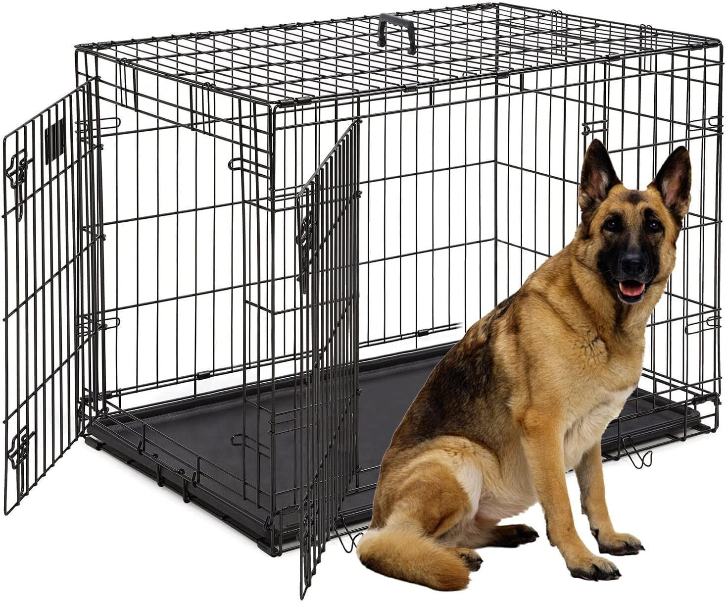 Big XXL Large Dog Crate Kennel Extra Huge Folding Pet Wire Cage Giant Breed Size