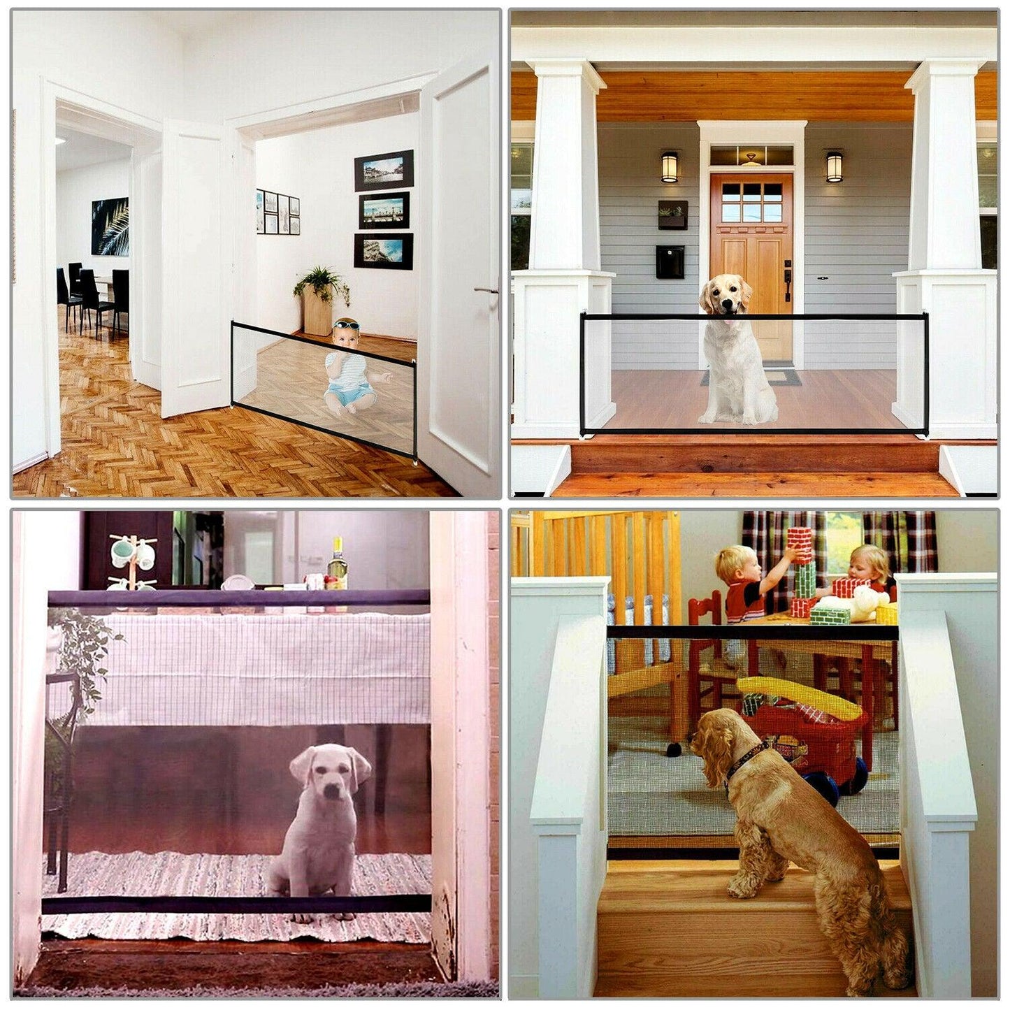 Portable Mesh Pet Safety Gate - Secure Your Pets Anywhere!