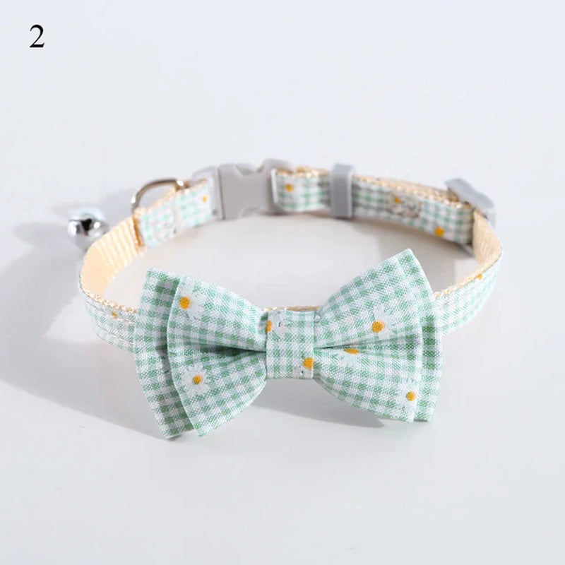 Plaid Print Bow Tie Collar: Style Meets Sophistication for Your Pet