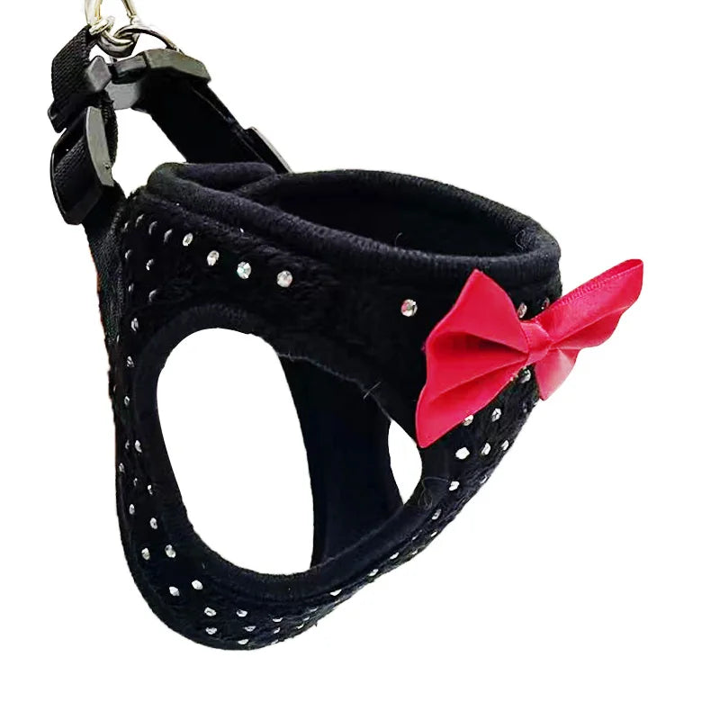 Small Diamond Decoration Dog Chest Harness: Style Meets Comfort!