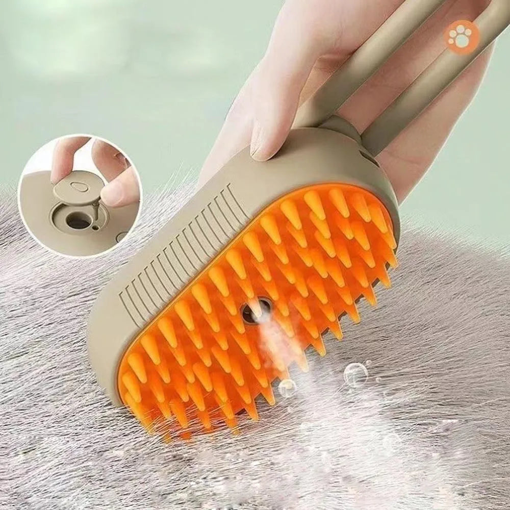 3-in-1 Cat Steam Brush & Dog Grooming Comb